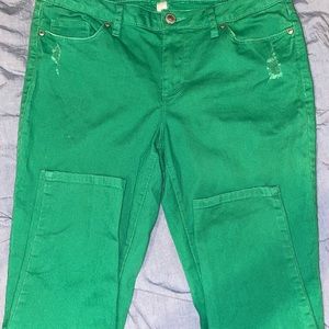 LC green skinny jeans